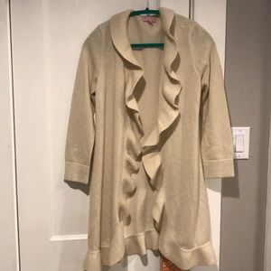 Lilly Pulitzer Gold Cardigan Sz. S